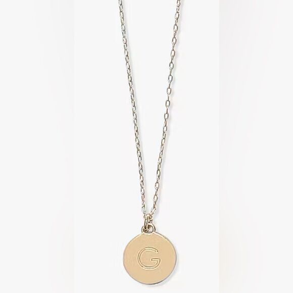 Kate Spade Mini Initial Pendant Necklace, G, NWT - Picture 1 of 5
